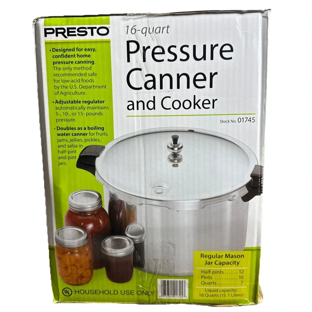 Presto 16-Quart Pressure Canner and Cooker 01745 Aluminum NEW IN BOX!